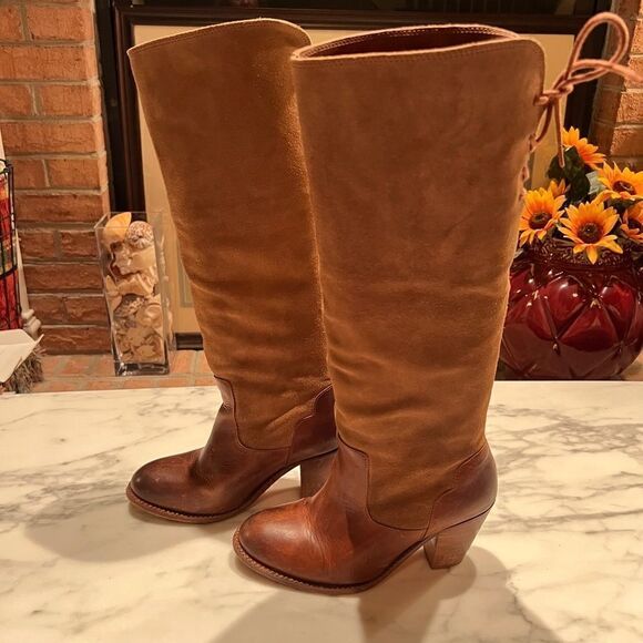 brown suede tall boots - Picture 2 of 9